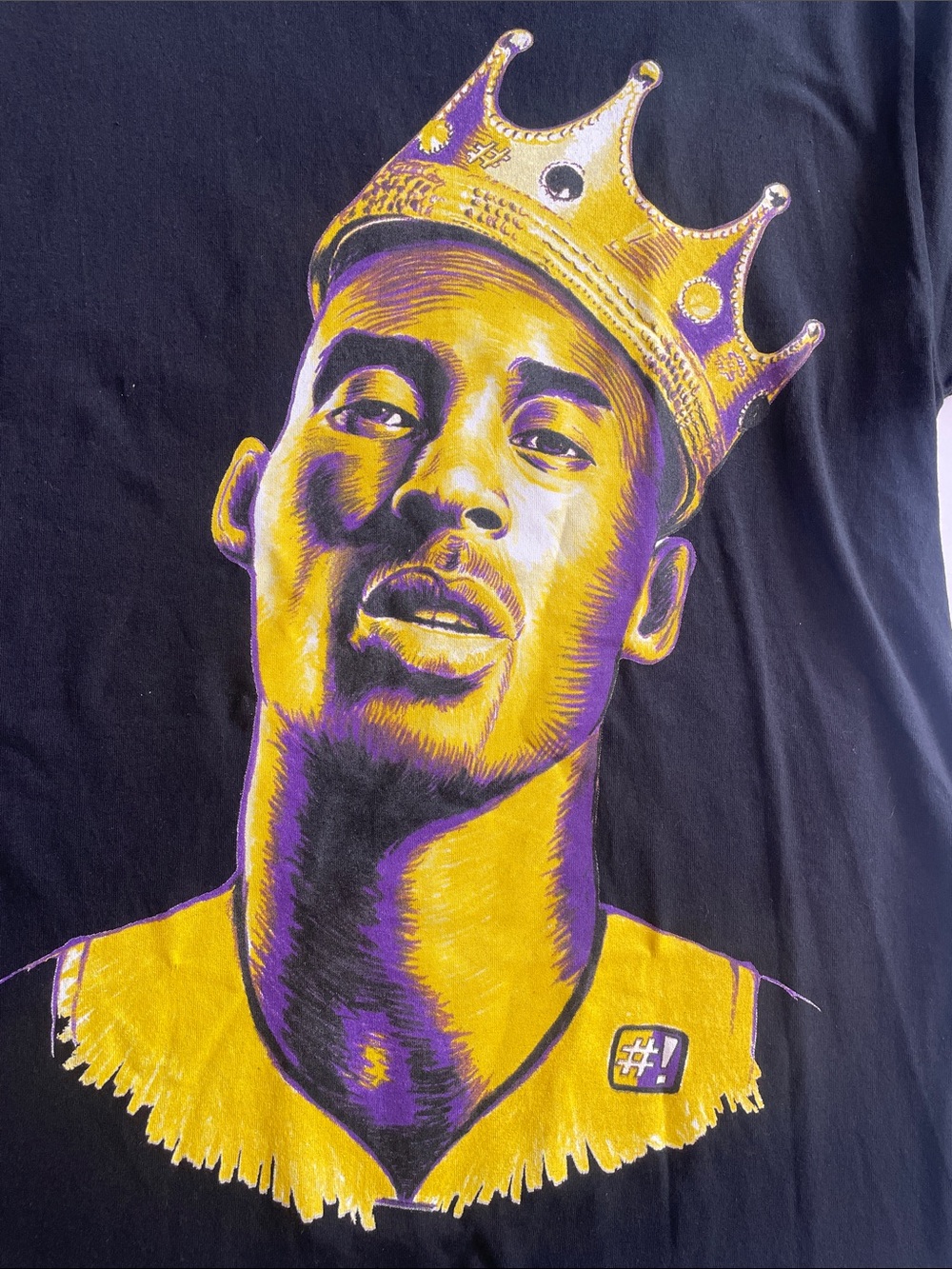 Kobe Bryant Black Shirt with rich graphics a must for Kobe fans